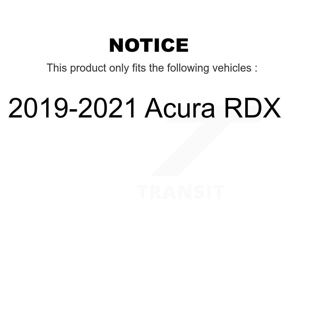 Disc Brake Rotors And Ceramic Pads Front Rear Kit For 2019-2021 Acura RDX