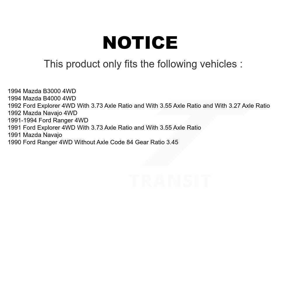 Brake Hub Rotor Inner & Outer Race Bearing Set Pad Front Kit For Ford Ranger