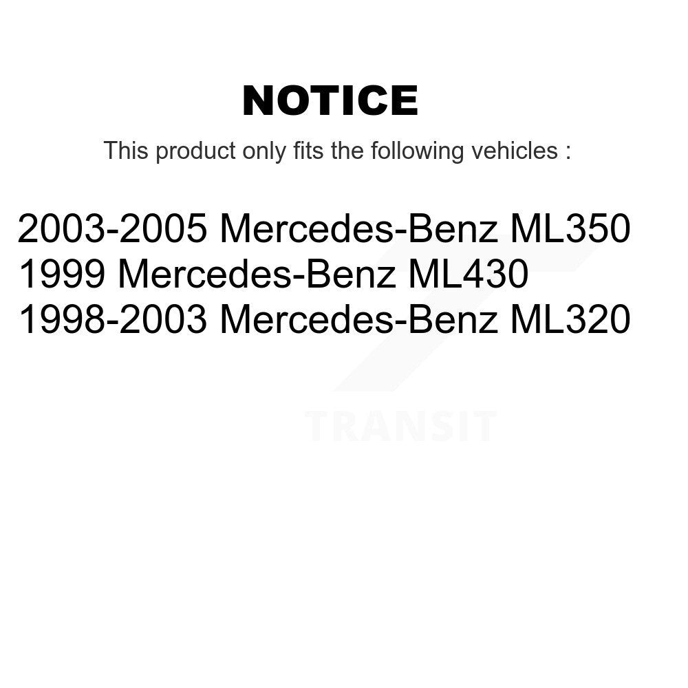 Wheel Bearing Disc Brake Rotor Pad Front Kit For Mercedes-Benz ML320 ML350 ML430