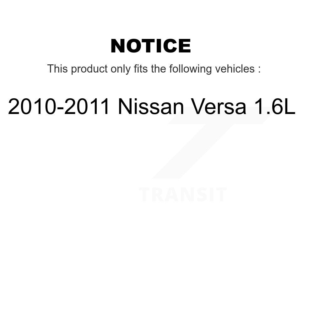 Wheel Bearing Disc Brake Rotor And Pad Front Kit For 2010-2011 Nissan Versa 1.6L