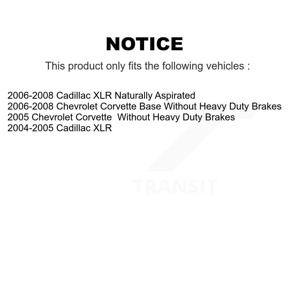 Hub Bearing Disc Brake Rotor & Pad Front Kit For Chevrolet Corvette Cadillac XLR