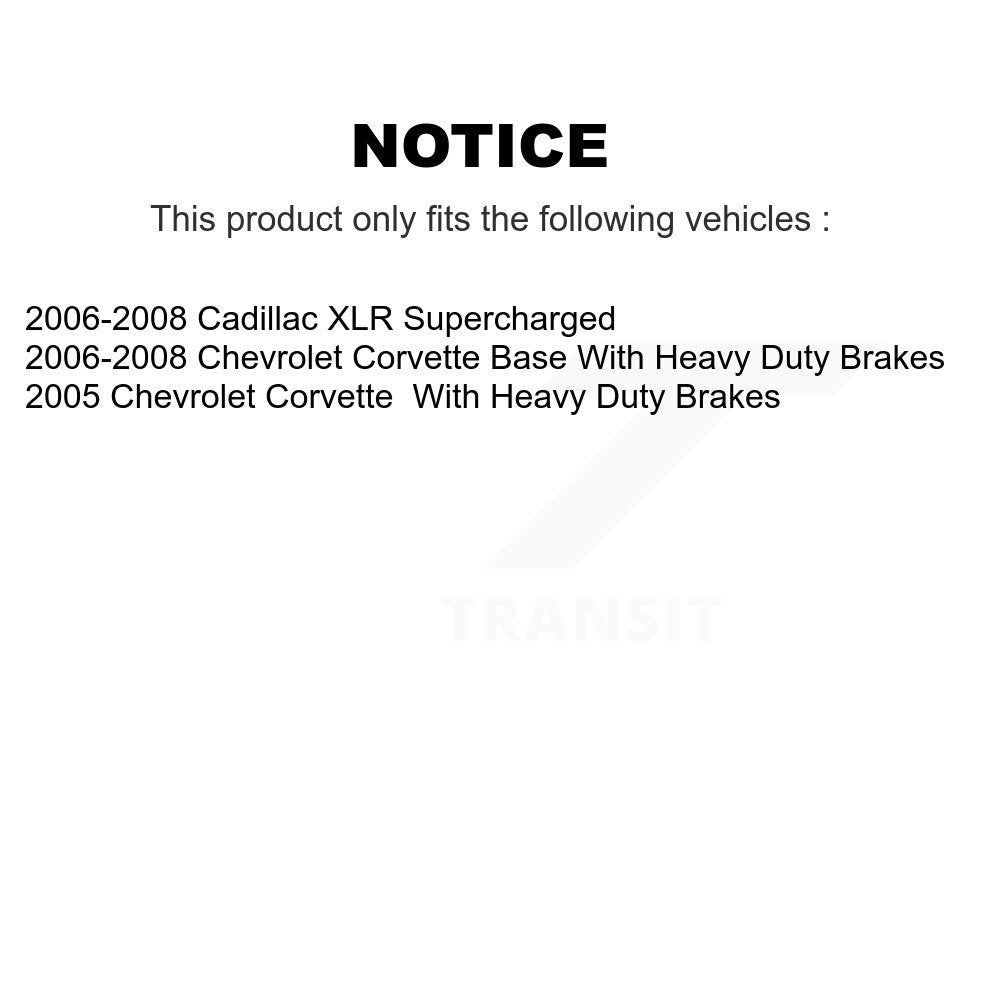 Hub Bearing Disc Brake Rotor & Pad Front Kit For Chevrolet Corvette Cadillac XLR
