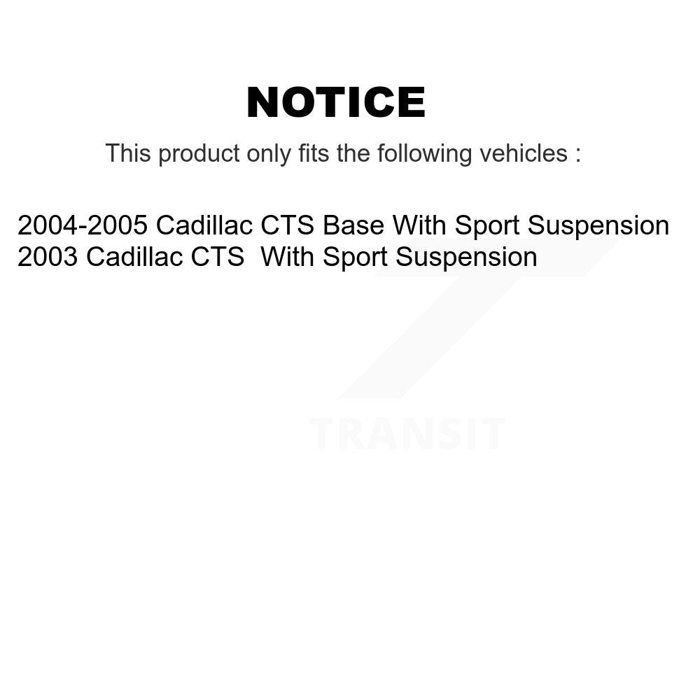 Hub Bearing Brake Rotor And Pad Front Kit For Cadillac CTS With Sport Suspension