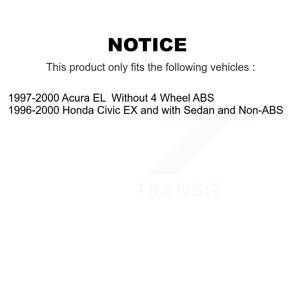 Wheel Bearing Coated Disc Brake Rotor And Pad Front Kit For Honda Civic Acura EL