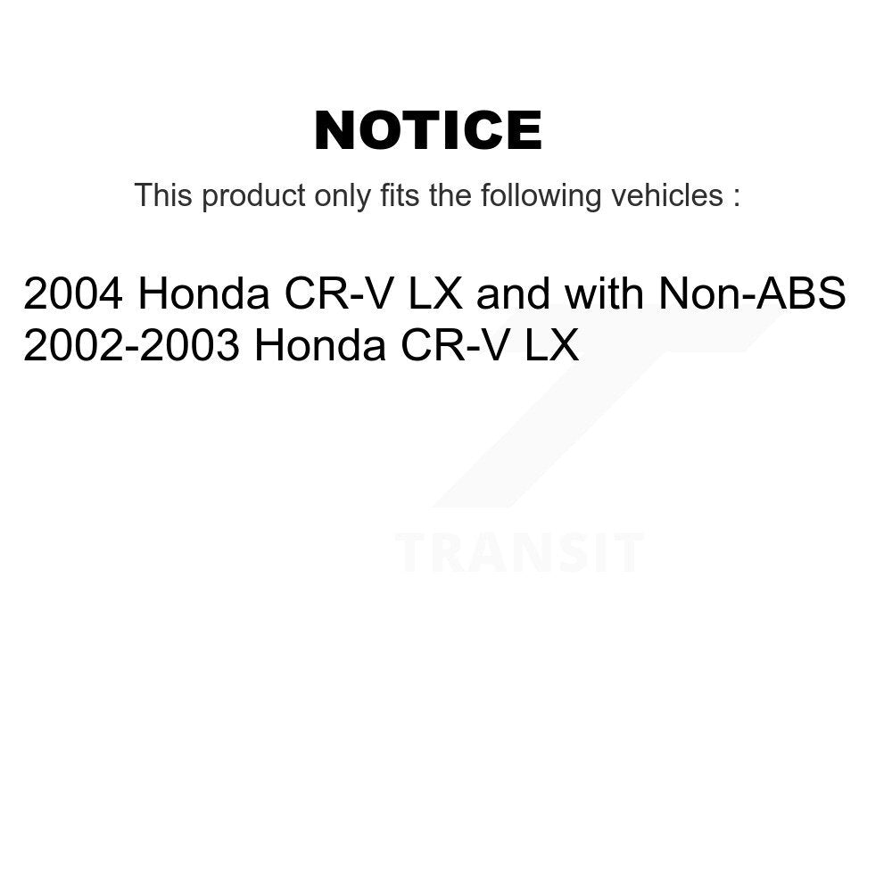 Wheel Bearing Coated Disc Brake Rotors And Pads Front Kit For Honda CR-V