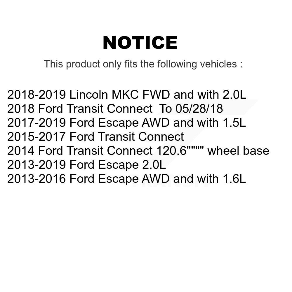 Wheel Bearing Coat Brake Rotor Pad Front Kit For Ford Escape Transit Connect MKC
