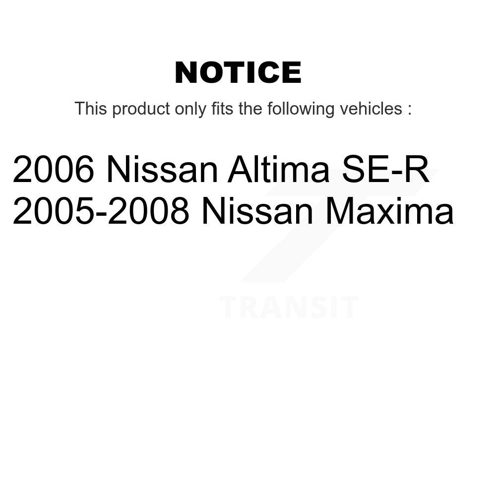 Wheel Bearing Coated Disc Brake Rotor And Pad Front Kit For Nissan Altima Maxima