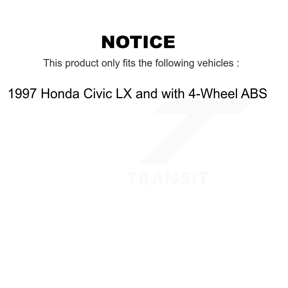 Wheel Bearing Coat Brake Rotor Pad Front Kit For Honda Civic LX with 4-Wheel ABS