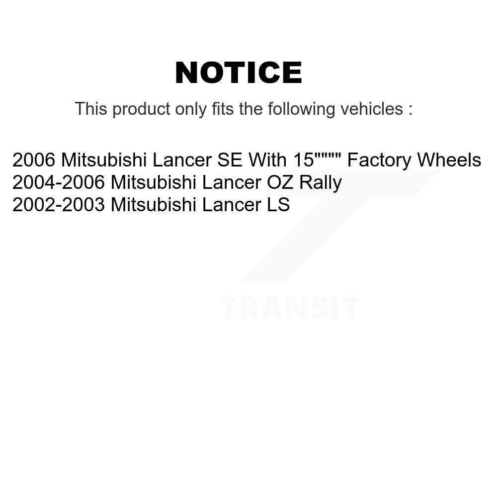 Wheel Bearing Coated Disc Brake Rotors And Pads Front Kit For Mitsubishi Lancer