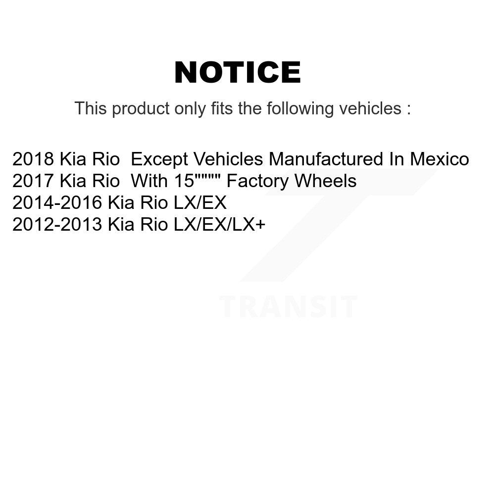 Wheel Bearing Coated Disc Brake Rotors And Ceramic Pads Front Kit For Kia Rio