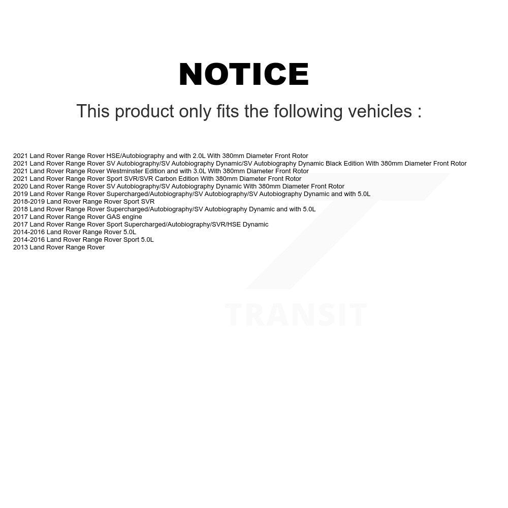 Wheel Bearing Disc Brake Rotors And Pads Front Kit For Land Rover Range Sport