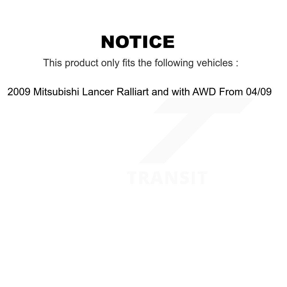 Wheel Bearing Brake Rotor Pads Front Kit For Mitsubishi Lancer Ralliart with AWD