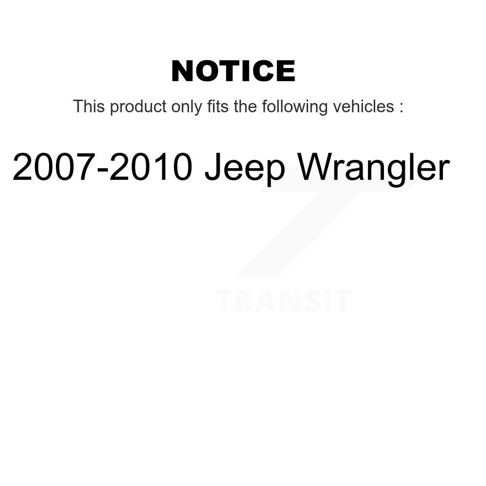 Hub Bearing Drilled Slot Brake Rotor & Pad Front Kit For 2007-2010 Jeep Wrangler