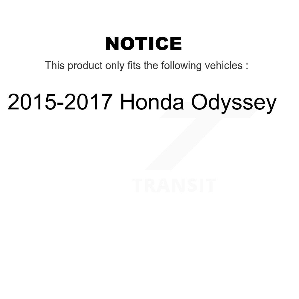 Hub Bearing Drilled Slot Brake Rotor & Pad Front Kit For 2015-2017 Honda Odyssey