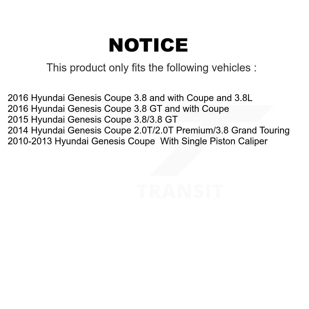 Hub Bearing Coat Drill Slot Brake Rotor Pads Front Kit For Hyundai Genesis Coupe