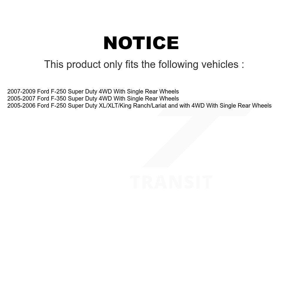 Hub Bearing Coated Brake Rotor And Pad Front Kit For Ford F-250 Super Duty F-350