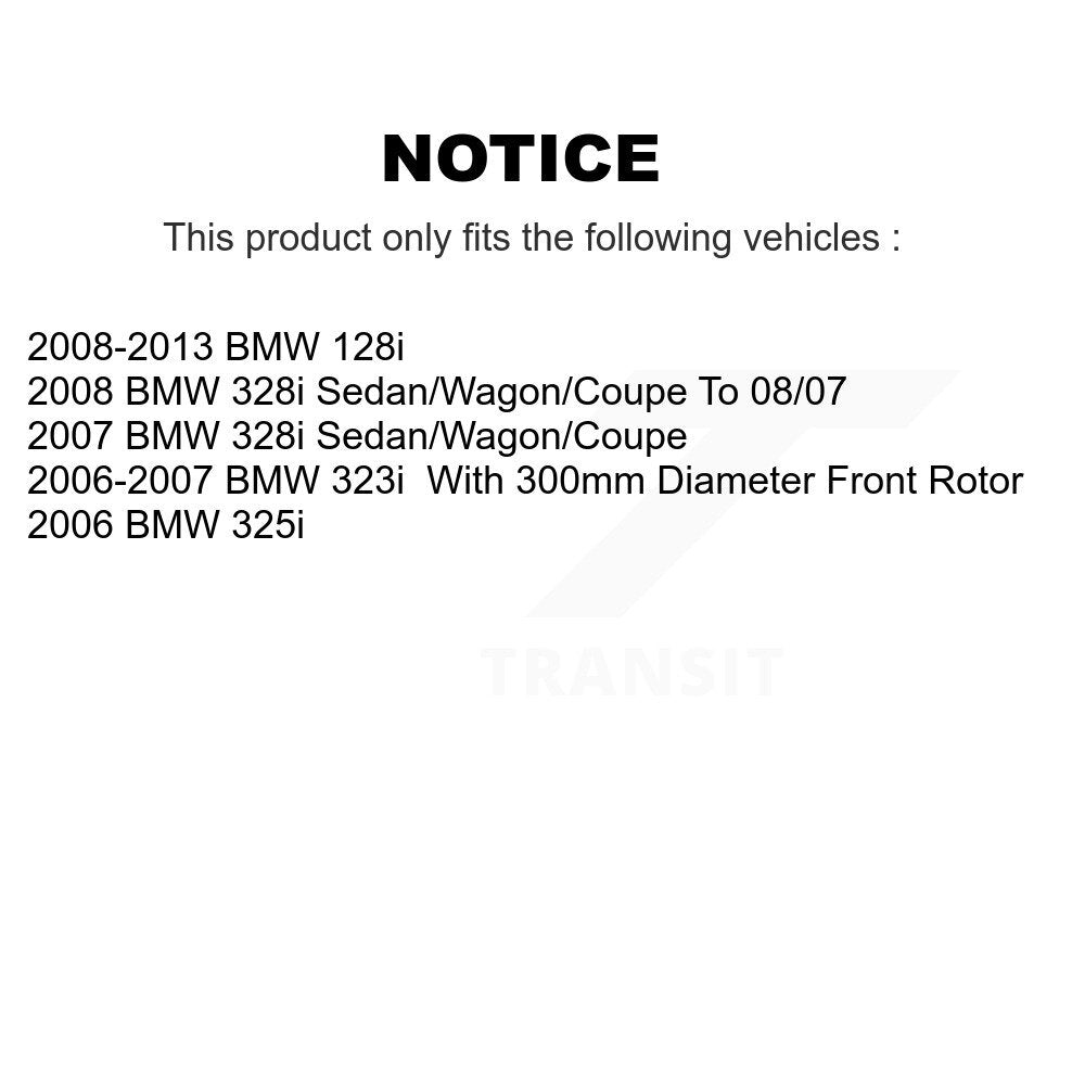 Hub Bearing Assembly Coat Brake Rotor Pads Front Kit For BMW 128i 328i 323i 325i