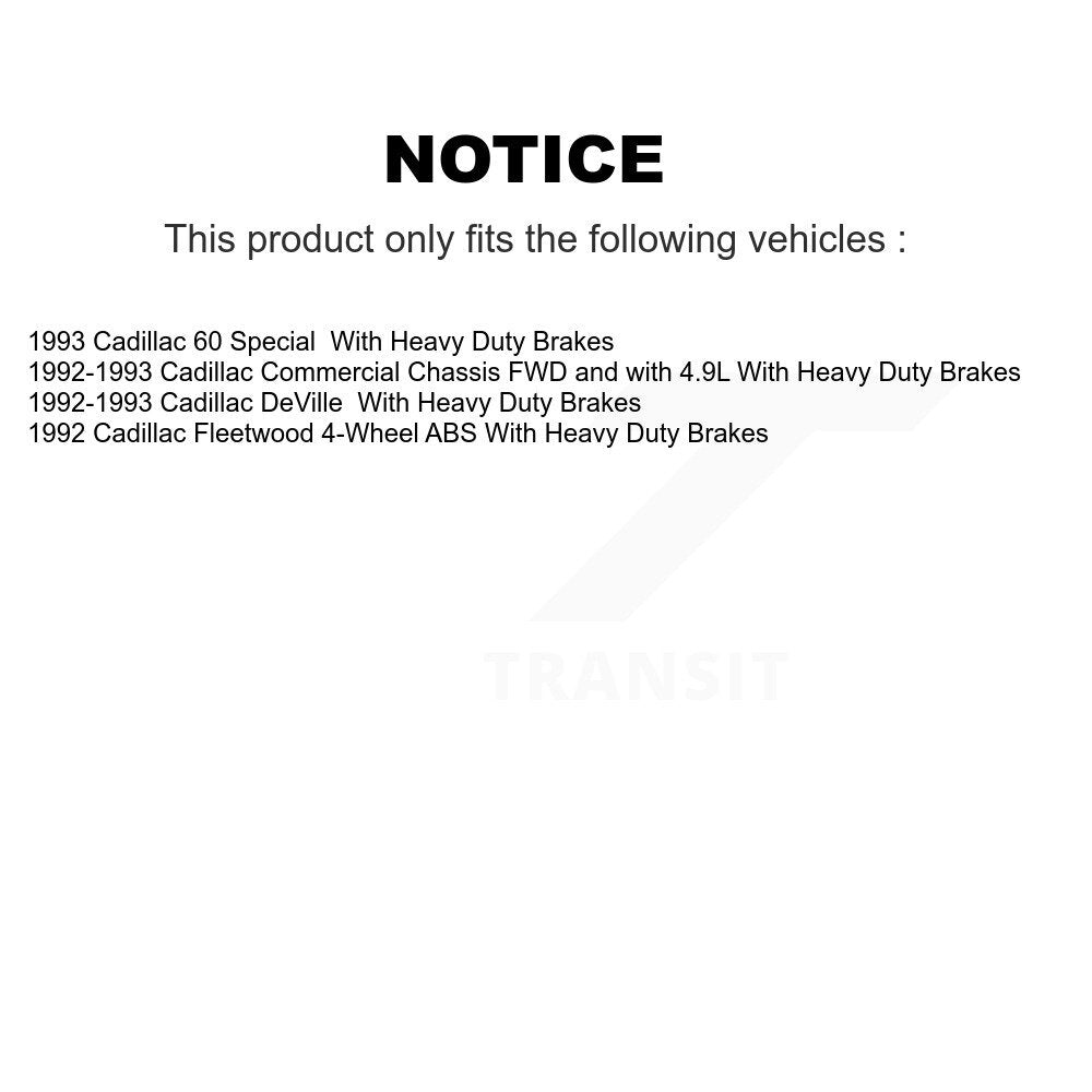 Hub Bearing Brake Rotor Pads Front Kit For Cadillac DeVille Fleetwood 60 Special