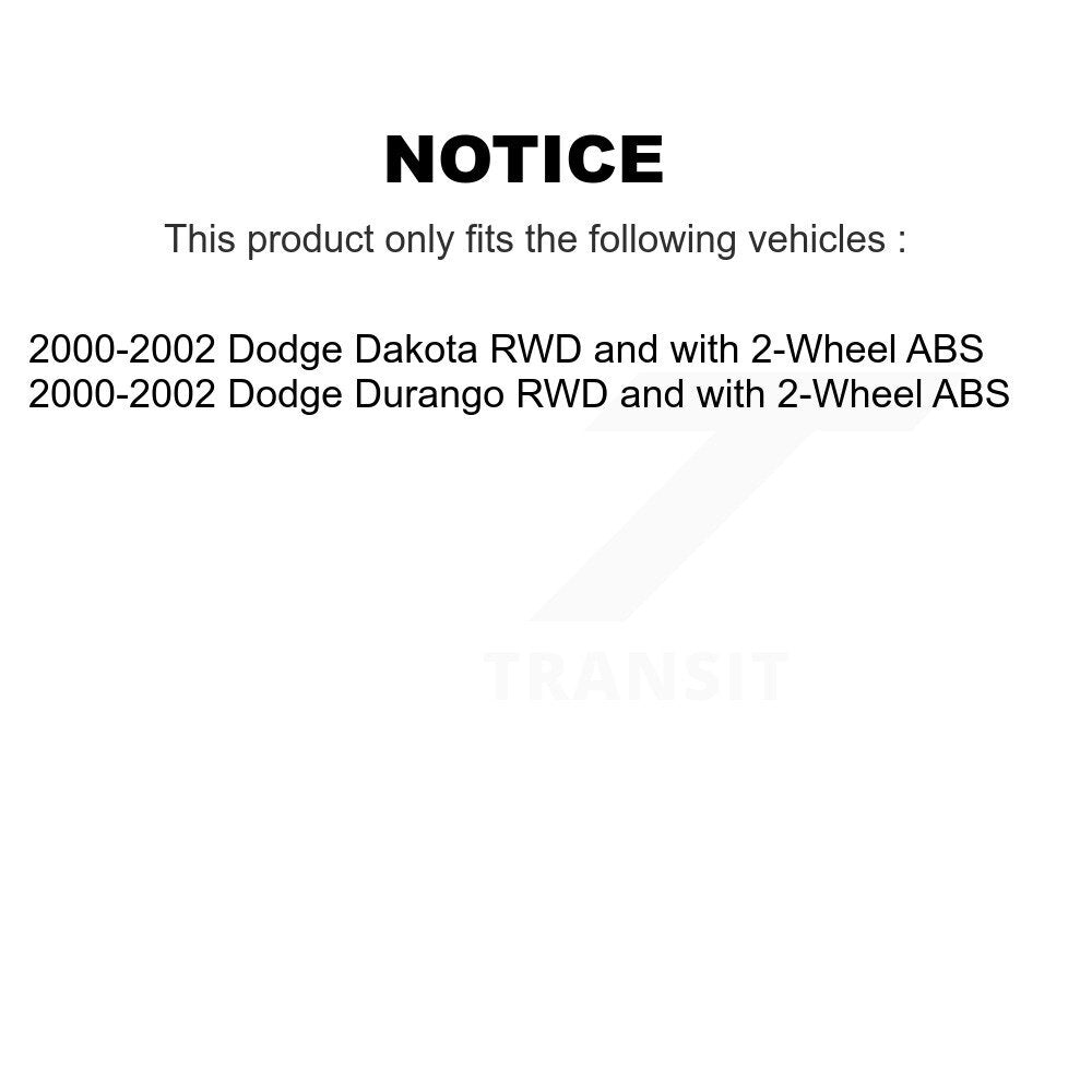 Hub Bearing Disc Brake Rotor & Pads Front Kit For 2000-2002 Dodge Dakota Durango
