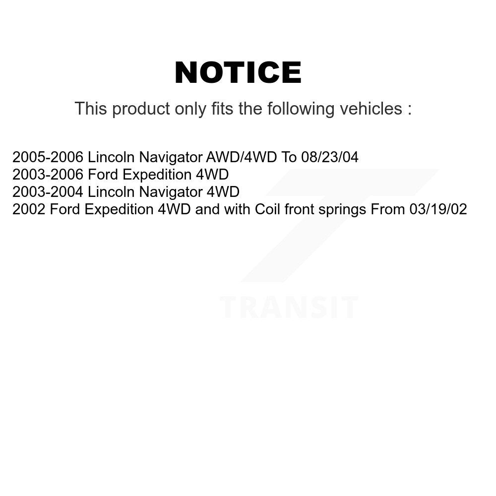 Hub Bearing Disc Brake Rotor Pad Front Kit For Ford Expedition Lincoln Navigator