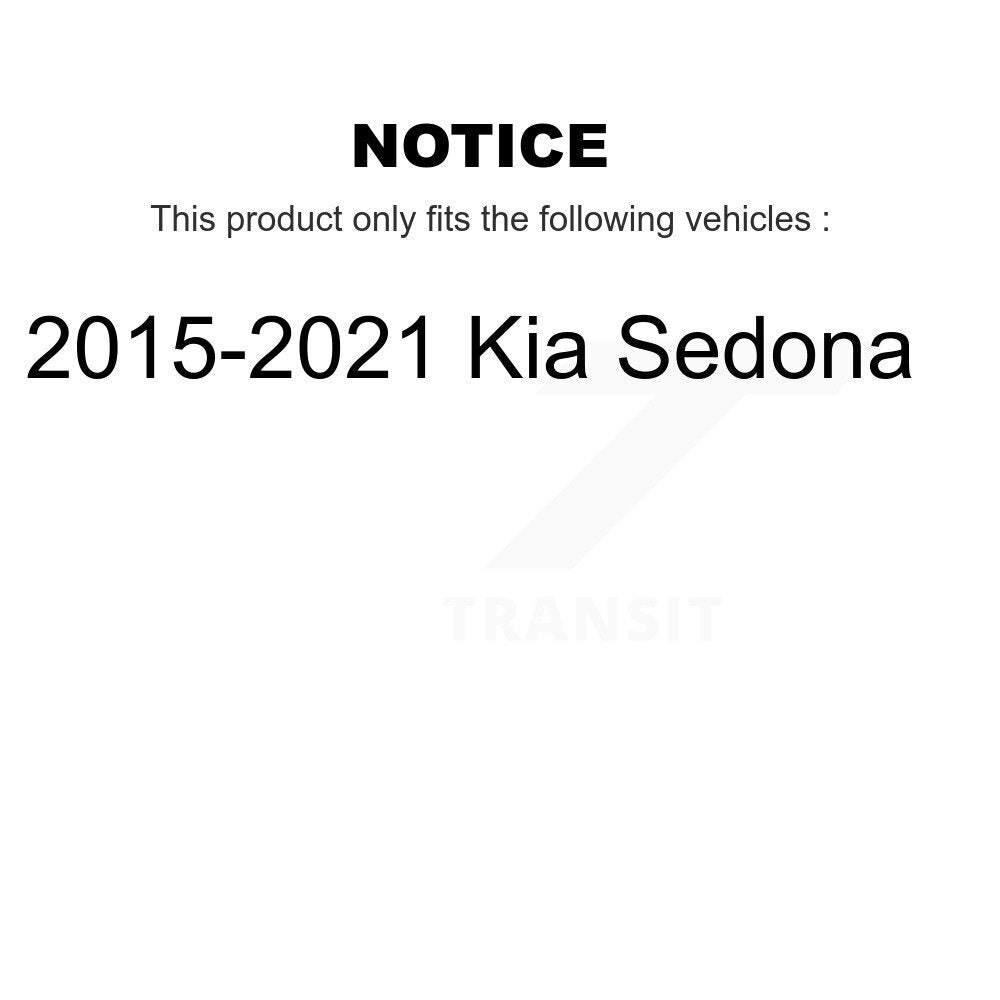 Hub Bearing Assembly Disc Brake Rotor And Pad Front Kit For 2015-2021 Kia Sedona
