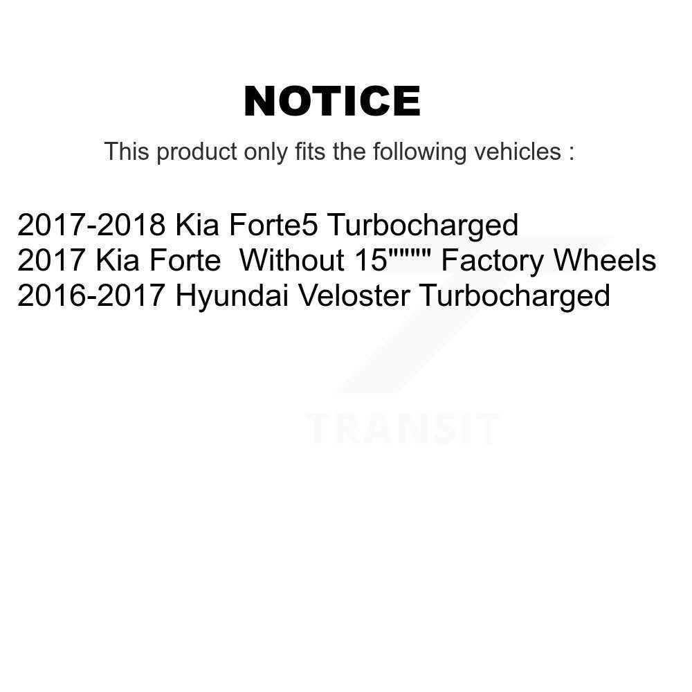 Wheel Bearing Drill Slot Brake Rotor Pads Front Kit For Kia Forte Forte5 Hyundai