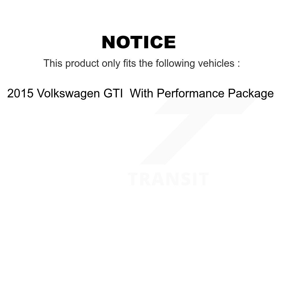 Hub Bearings Disc Brake Rotors And Pads Front Rear Kit (10Pc) For Volkswagen GTI