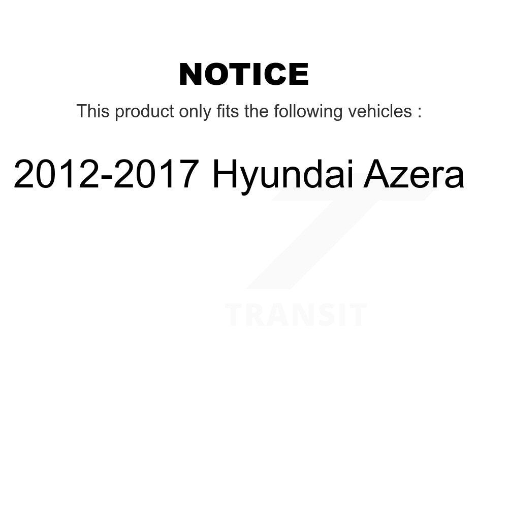 Wheel Bearing Drilled Slot Brake Rotor Pad Front Kit For 2012-2017 Hyundai Azera