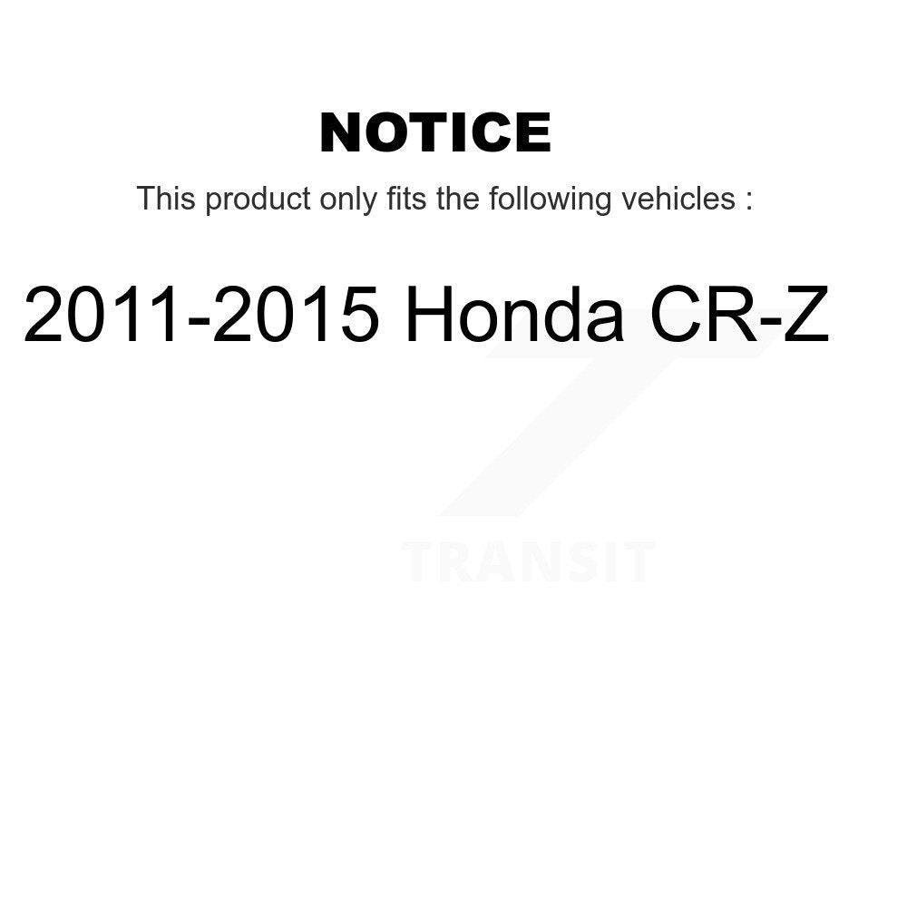 Wheel Bearing Coat Drill Slot Brake Rotor Pad Front Kit For 2011-2015 Honda CR-Z