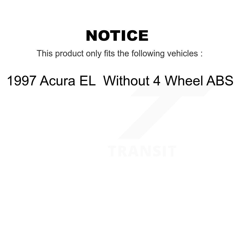 Hub Bearing Disc Brake Rotor And Ceramic Pads Front Rear Kit (10Pc) For Acura EL