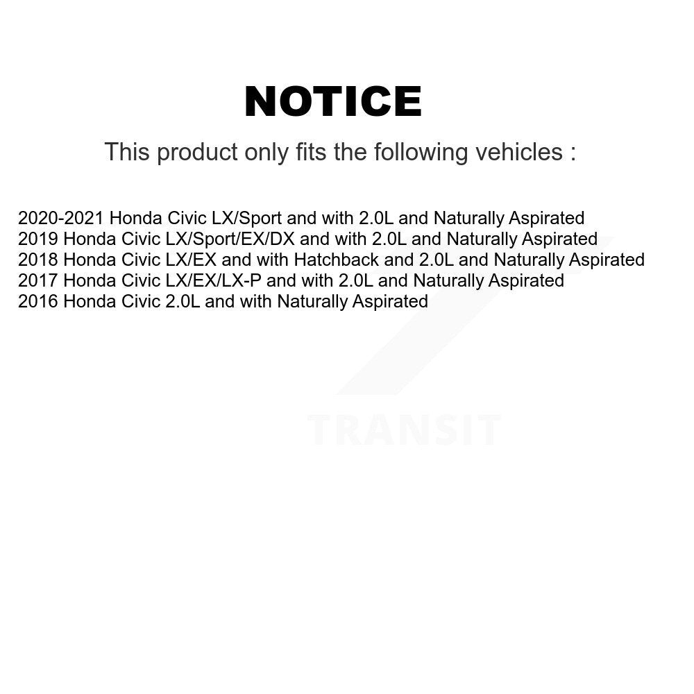 Hub Bearing Coated Disc Brake Rotor & Pads Front Rear Kit (10Pc) For Honda Civic