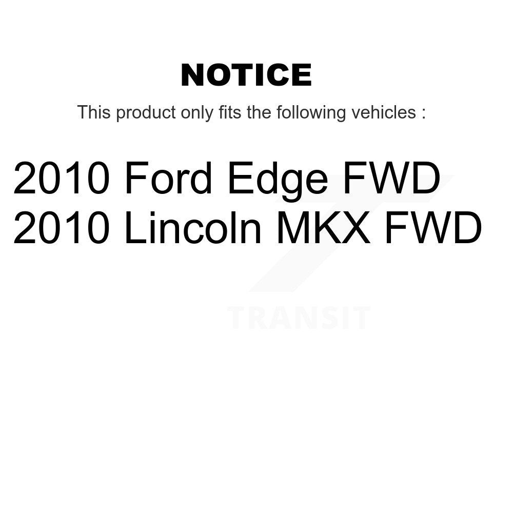 Hub Bearing Coat Brake Rotor Pad Front Rear Kit (10Pc) For Ford Edge Lincoln MKX