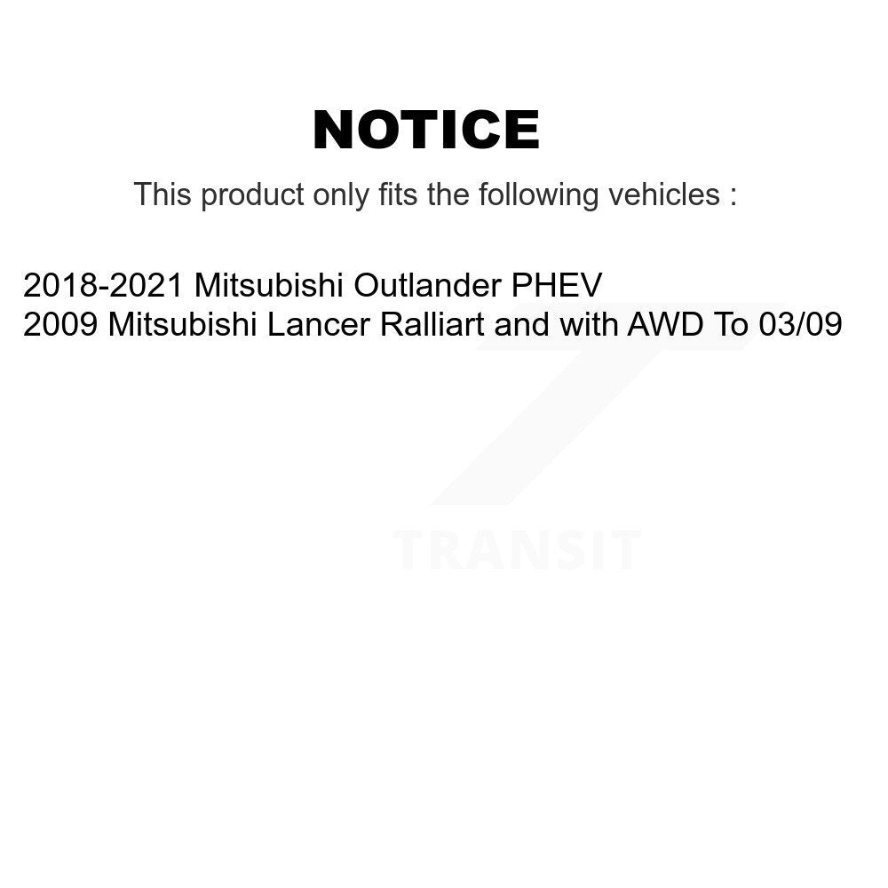 Wheel Bearing Brake Rotor And Pad Front Kit For Mitsubishi Outlander PHEV Lancer