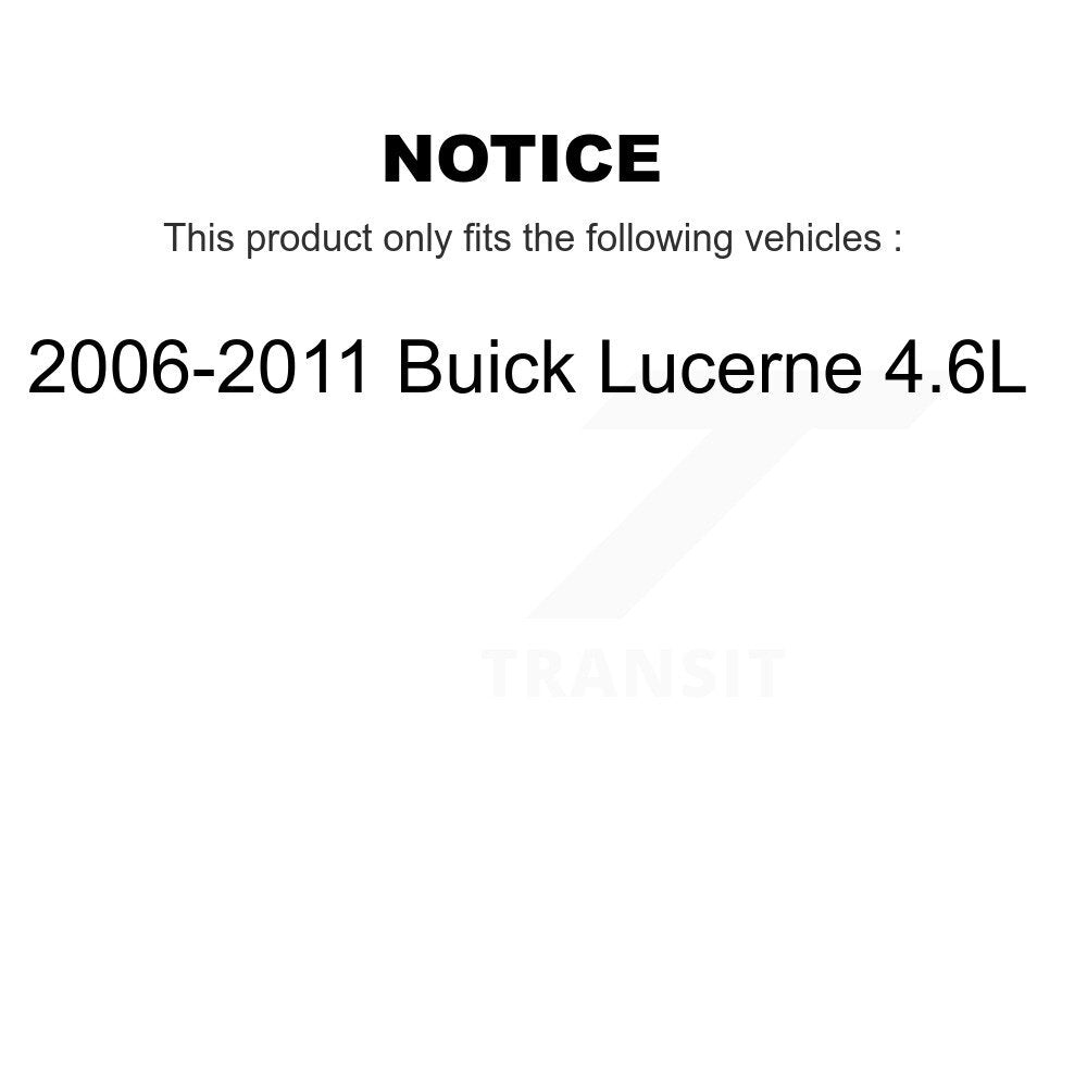 Hub Bearing Brake Rotor & Pad Front Rear Kit (10Pc) For 06-11 Buick Lucerne 4.6L