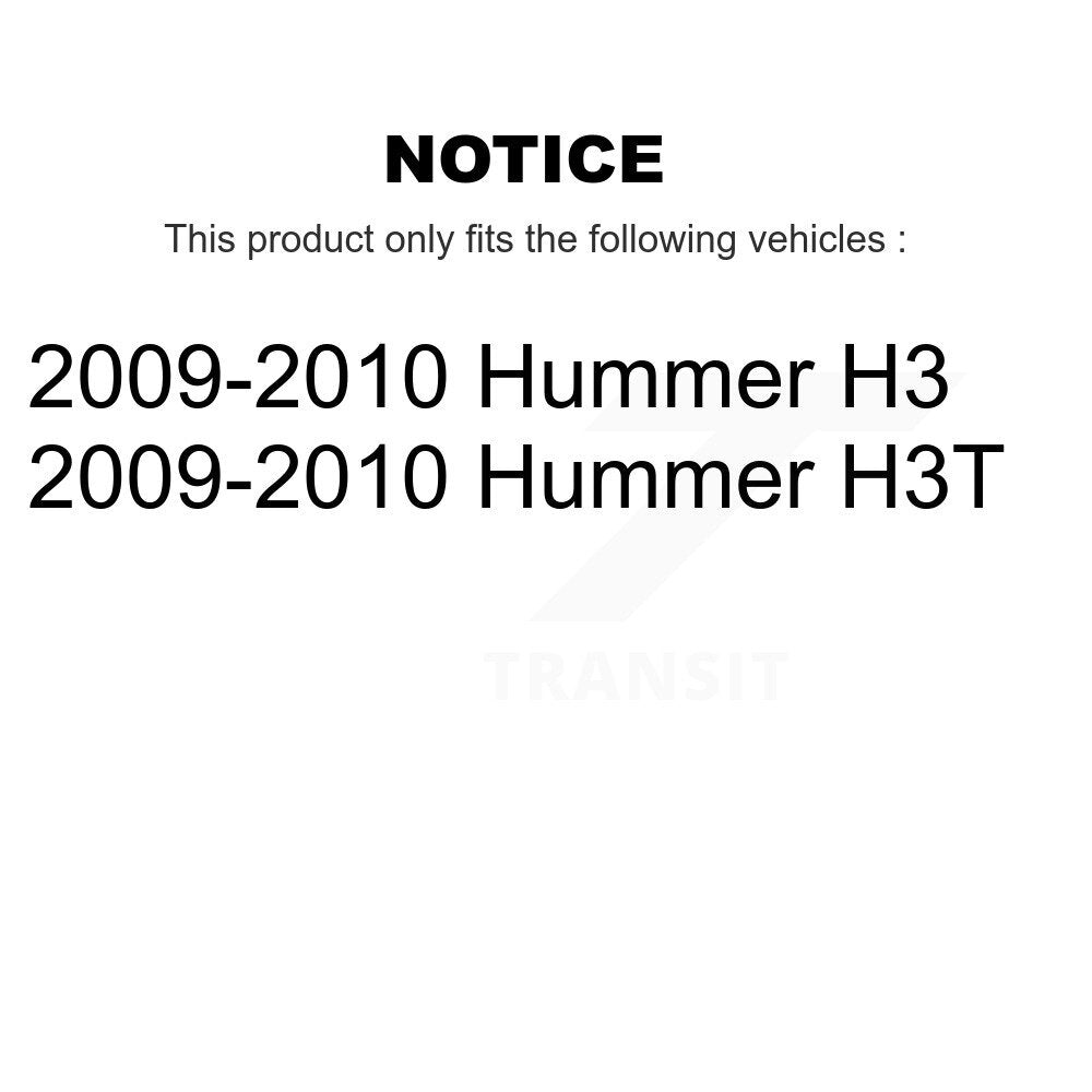 Hub Bearing Assembly Coat Brake Rotor Pads Front Kit For 2009-2010 Hummer H3T H3