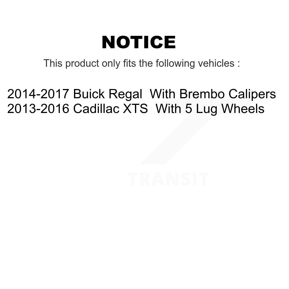 Hub Bearing Assembly Coat Brake Rotor Pad Front Kit For Buick Regal Cadillac XTS