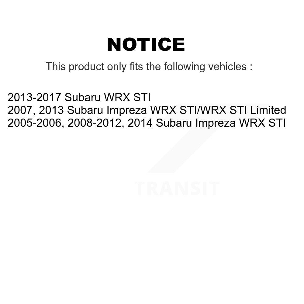 Hub Bearing Assembly Disc Brake Rotor & Pad Front Kit For Subaru Impreza WRX STI