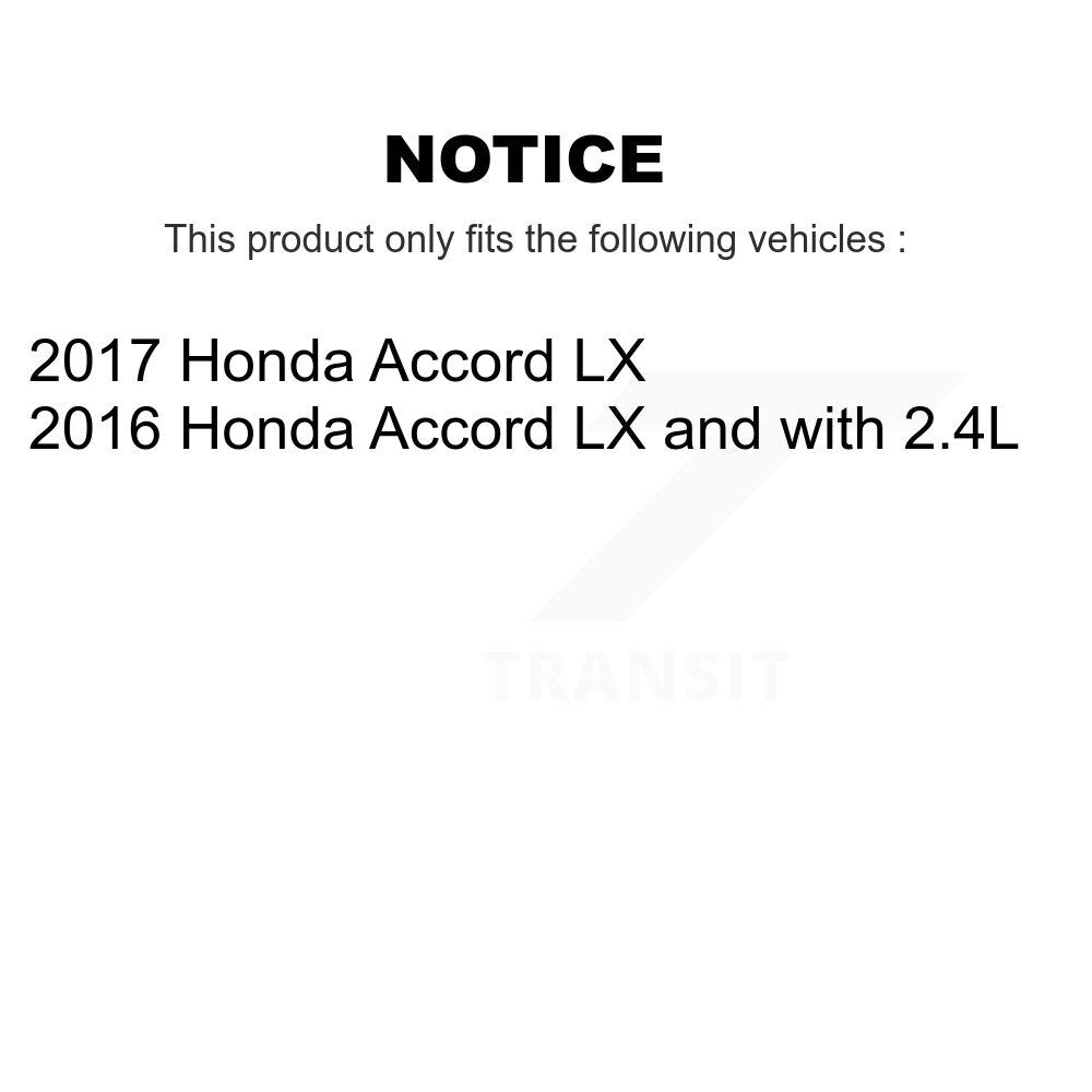 Hub Bearing Coated Disc Brake Rotor & Pad Front Rear Kit (10Pc) For Honda Accord