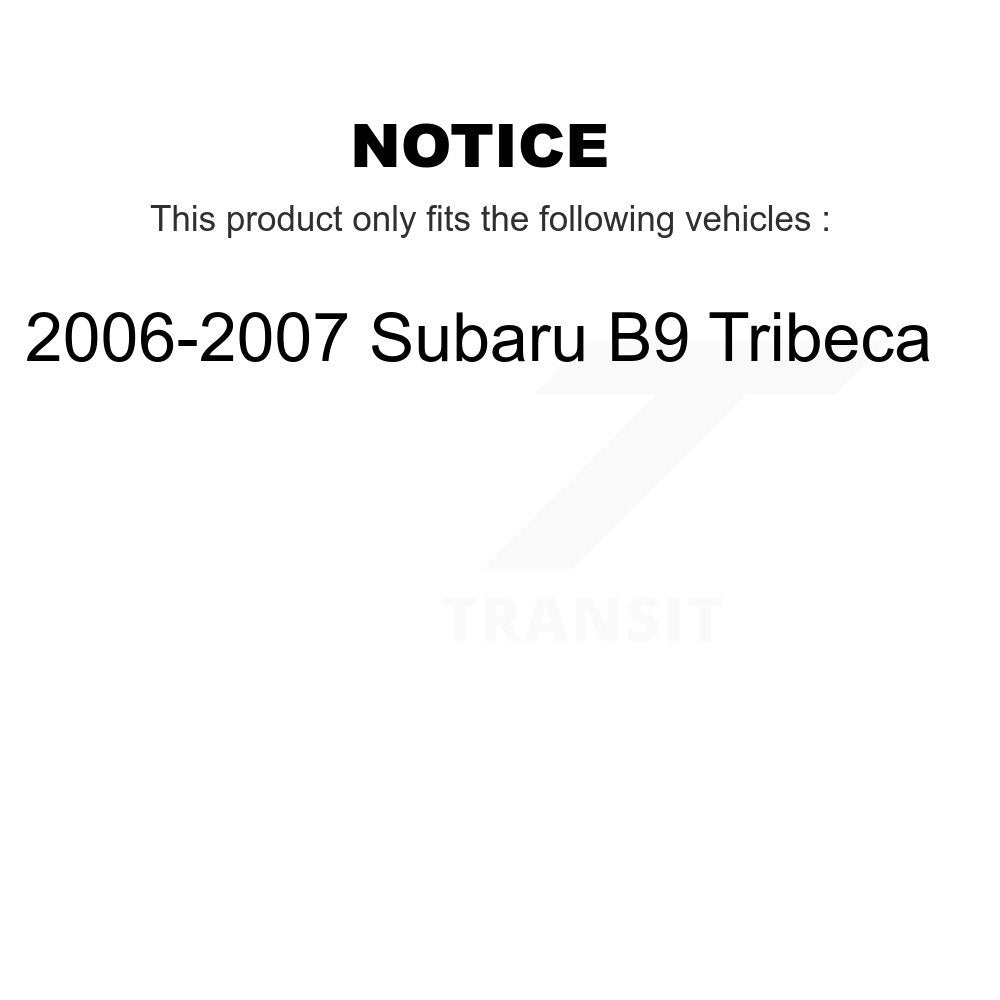 Hub Bearing Brake Rotor & Pads Front Rear Kit (10Pc) For 06-07 Subaru B9 Tribeca