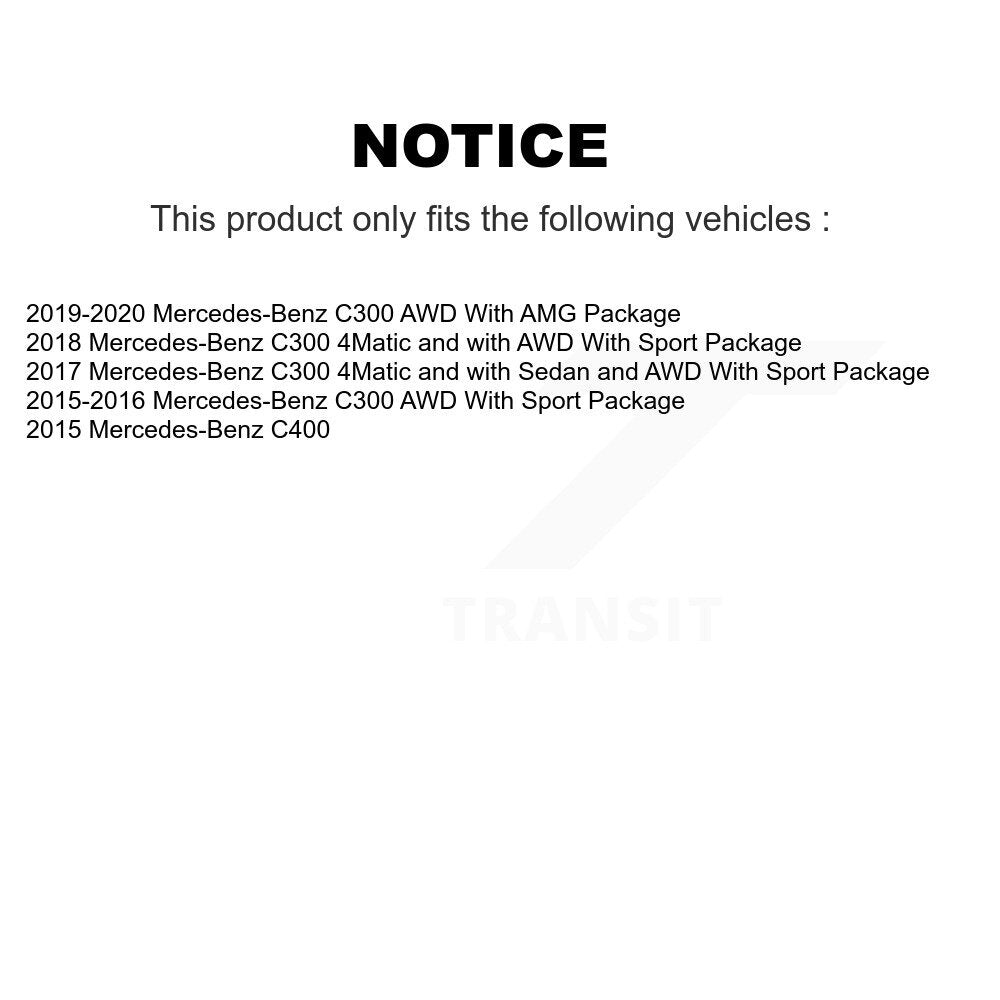 Hub Bearing Assembly Disc Brake Rotor Pads Front Kit For Mercedes-Benz C300 C400
