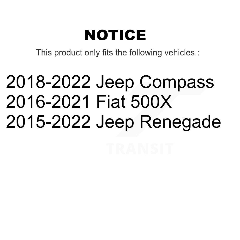 Hub Bearing Disc Brake Rotor & Pad Front Kit For Jeep Compass Renegade Fiat 500X