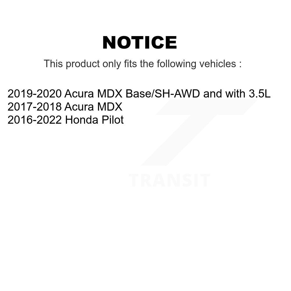 Wheel Bearing Disc Brake Rotors And Pads Front Kit For Honda Pilot Acura MDX