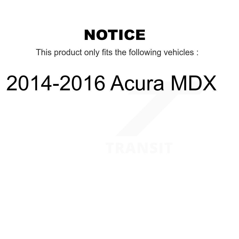 Wheel Bearing Coated Disc Brake Rotor And Pads Front Kit For 2014-2016 Acura MDX