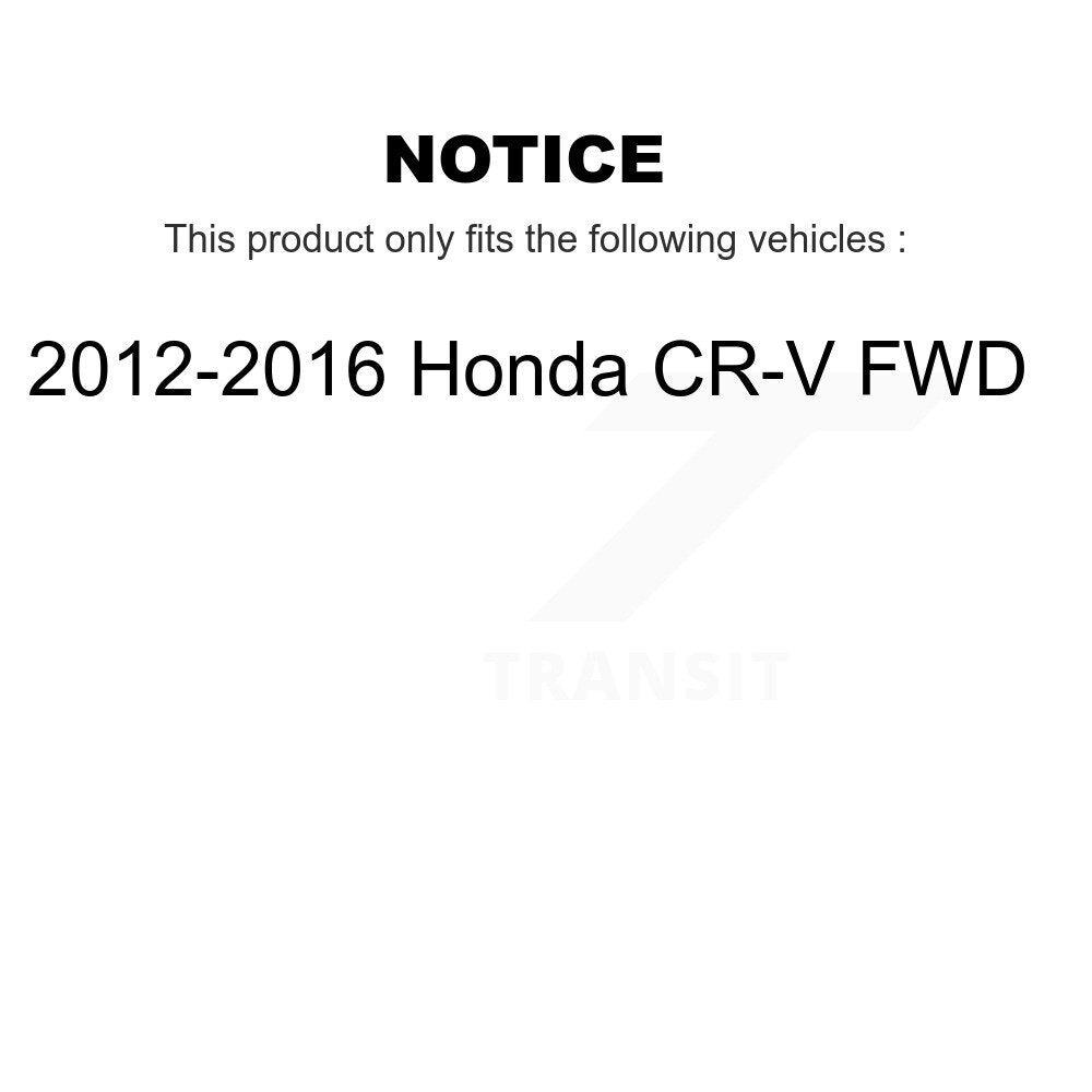 Wheel Bearing Disc Brake Rotors And Pads Front Kit For 2012-2016 Honda CR-V FWD