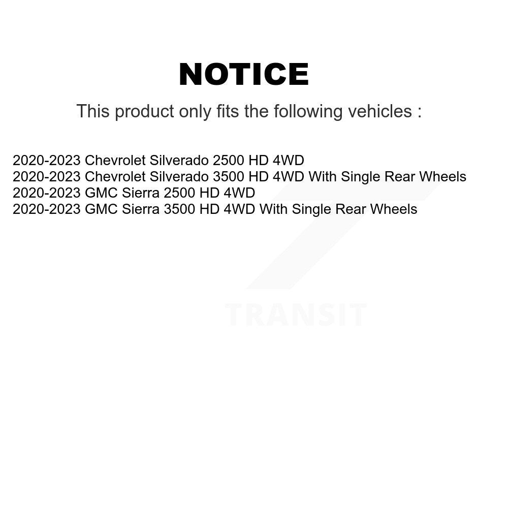 Hub Bearing Coated Brake Rotor Pad Front Kit For GMC Chevrolet Silverado 2500 HD