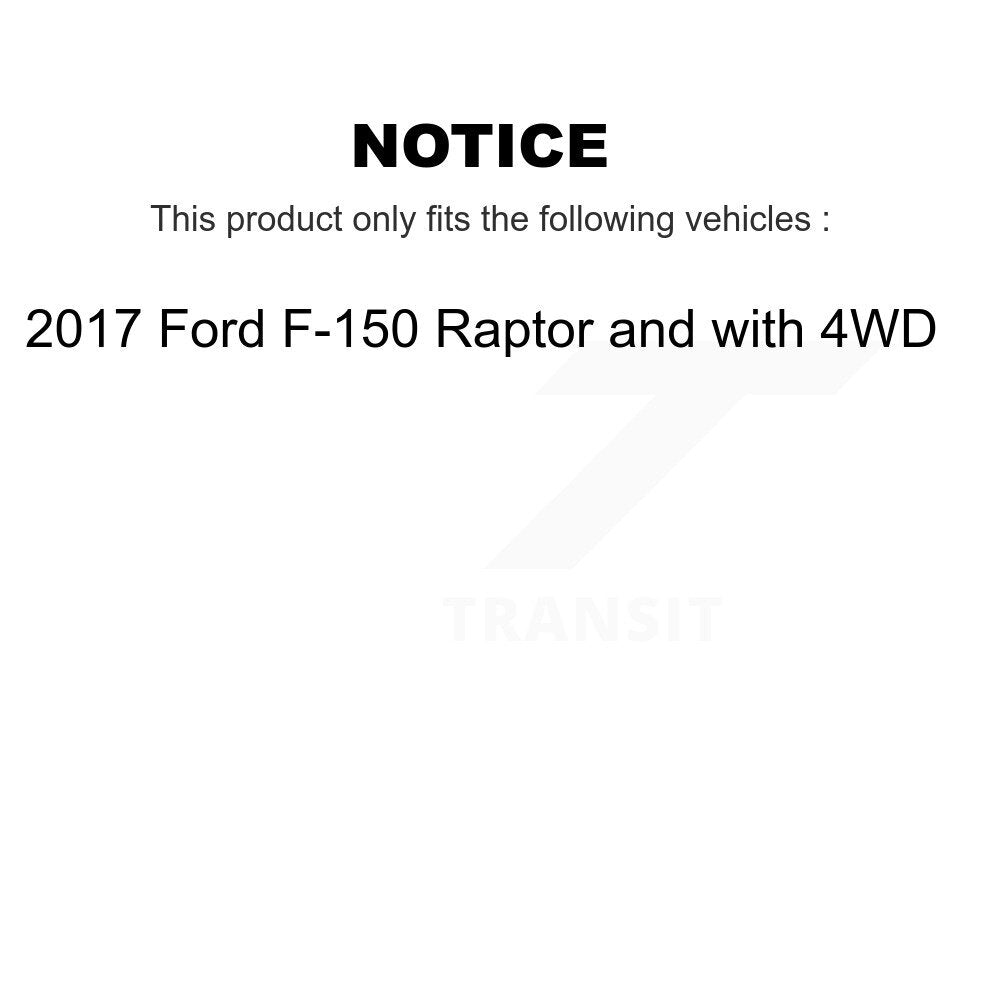 Hub Bearing Coated Brake Rotor Pad Front Kit For 2017 Ford F-150 Raptor with 4WD