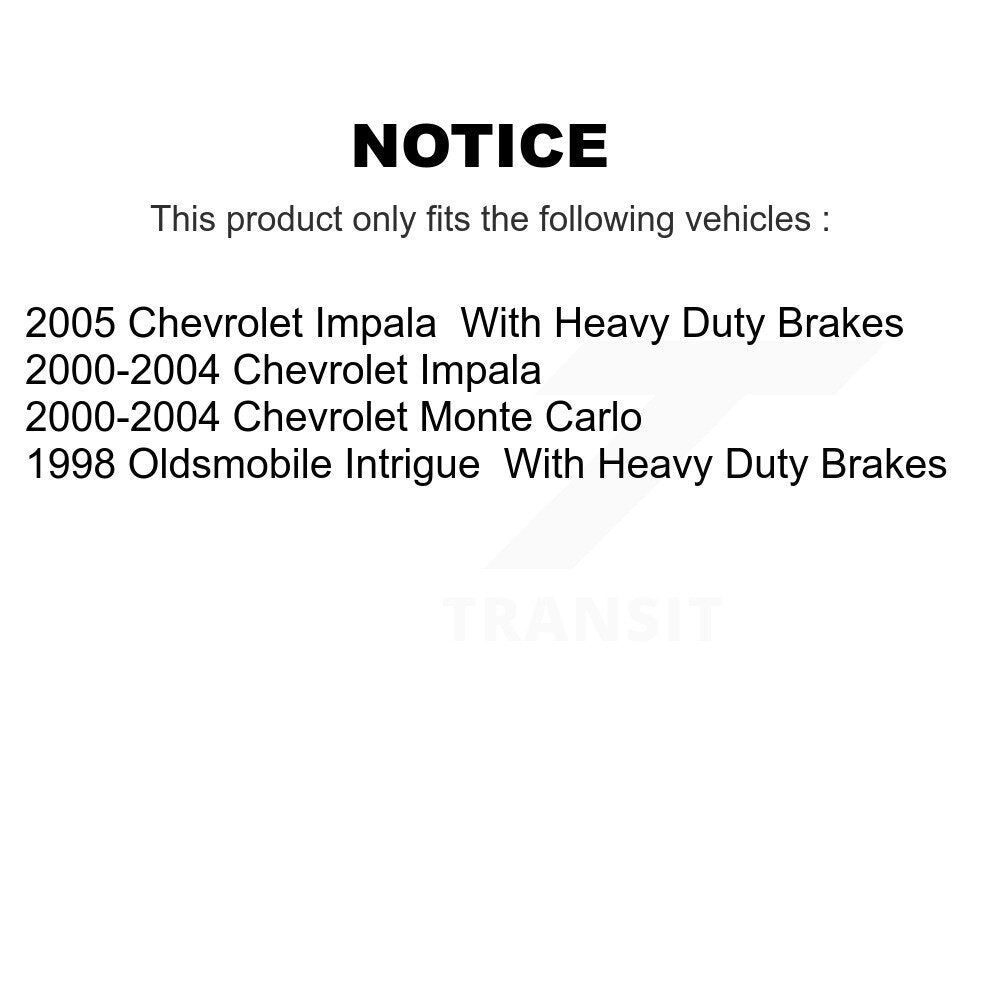 Disc Brake Caliper Front Rear Kit For Chevrolet Impala Monte Carlo Oldsmobile