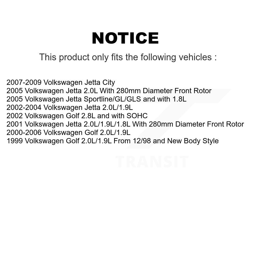 Disc Brake Caliper Left Right Side Front Rear Kit For Volkswagen Jetta Golf City