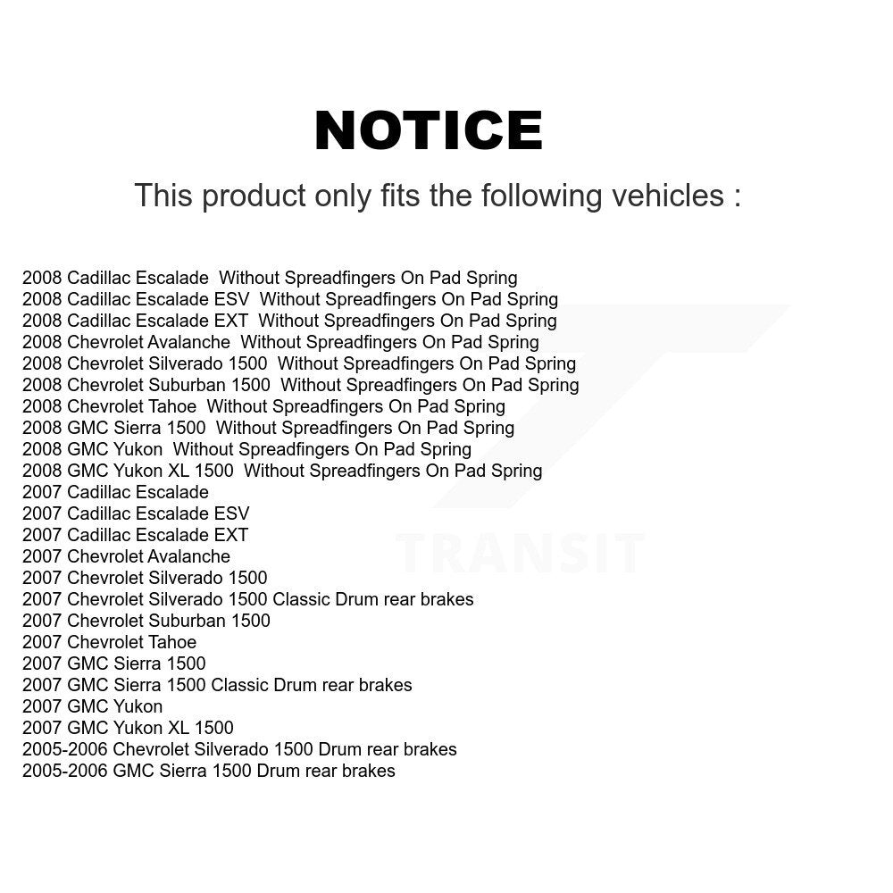 Brake Caliper Front Kit For Chevrolet GMC Silverado 1500 Sierra Avalanche Tahoe