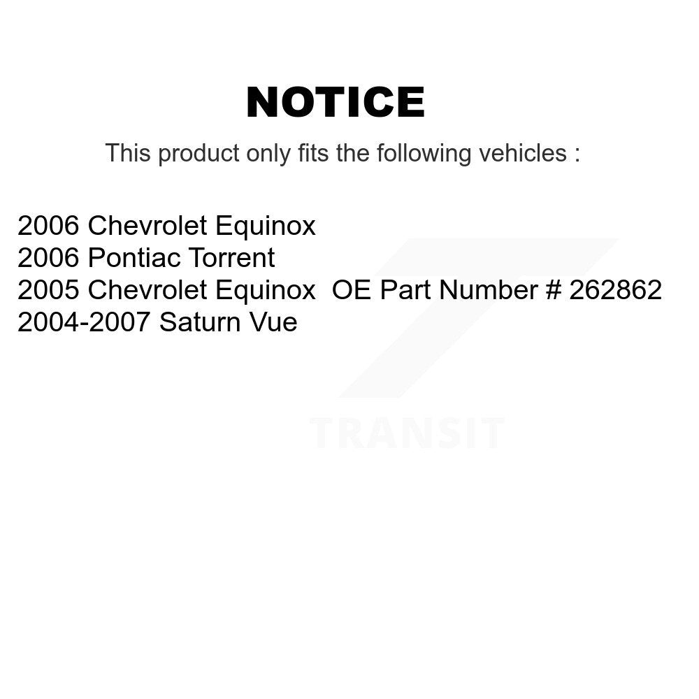 Disc Brake Caliper Front Kit For Chevrolet Equinox Saturn Vue Pontiac Torrent